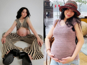 Em chồng hot girl của ca nương Kiều Anh ôm bụng bầu "bắn ảnh" cực chuyên nghiệp, tăng cân nhiều nhưng vẫn xinh