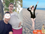 Bà bầu - Lần đầu diện đồ ngắn cũn cỡn, bó sát sau 5 tháng sinh con, diễn viên Hương Giang để lộ vóc dáng thật