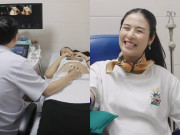 Bà bầu - Hoa hậu Ngọc Hân siêu âm 3 lần mới nhìn rõ mặt con, em bé chưa ra đời đã được khen chân dài, mũi cao