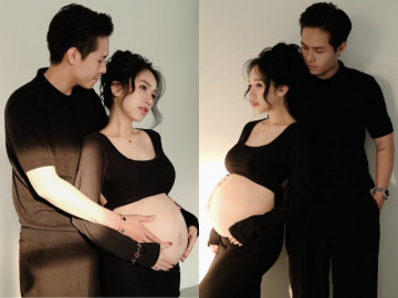 Con gái đại gia Minh Nhựa khoe tên gọi ở nhà cute của con trai út, bầu tháng cuối bụng không vết rạn