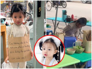 Yêu con - Bé gái Hà Nội với gương mặt xinh đẹp đi ăn xin nhưng đeo bảng "đừng cho con tiền" gây khó hiểu