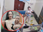 Yêu con - Người mẹ đang bế con trên giường thì đột ngột ngất xỉu sau nhiều đêm thức trắng, hoàn cảnh phía sau quá éo le