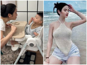 Vợ đại gia của Quang Hải đăng clip mặc đồ bộ, ngồi xổm dạy con 11 tháng, cô giáo mầm non chuyên nghiệp vào nhận xét thẳng thắn