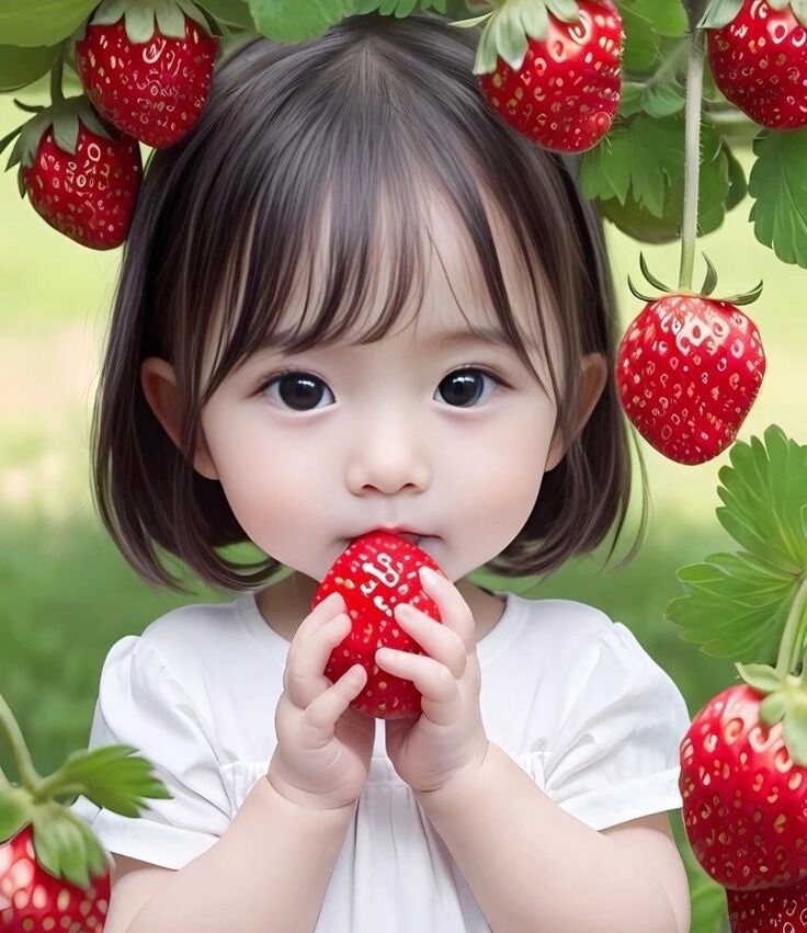 Dâu tây vẫn là ngon nhất, vừa đẹp mắt lại vừa ngọt.