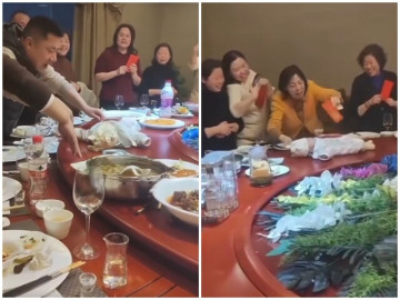 Cả gia đình đặt em bé sơ sinh nằm trên bàn ăn rồi quay tròn, hành động tiếp theo khiến ai cũng phẫn nộ