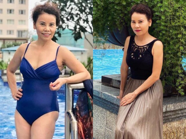 Mẹ Hà Hồ không ngại mặc hở mặc dù đã ở tuổi U70.