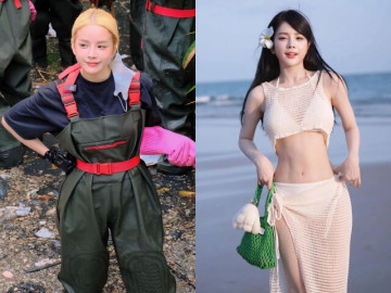 Nhan sắc cô gái lội xuống bùn nhặt rác mà trắng phát sáng, chăm diện bikini xinh đến mức được so sánh với cả Hoa hậu
