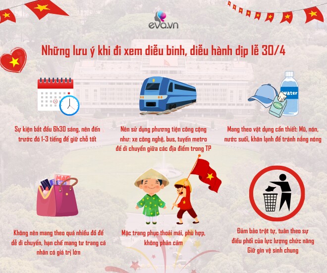 1 ngày sống trọn trong “giai điệu” tự hào, sáng xem diễu binh, tối xem trình diễn pháo hoa nhân dịp 30/4 - 7