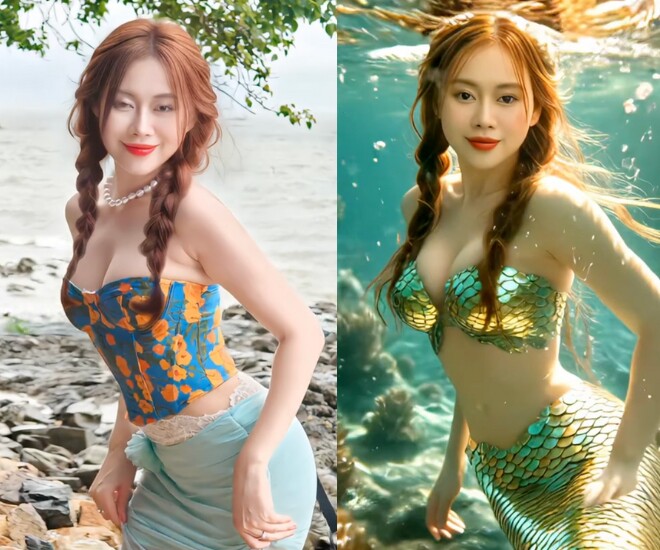 Việt Phương Thoa hóa thân thành tiên cá thu về hàng triệu lượt xem, được cộng đồng mạng trầm trồ khen ngợi vì vẻ ngoài xinh xắn.