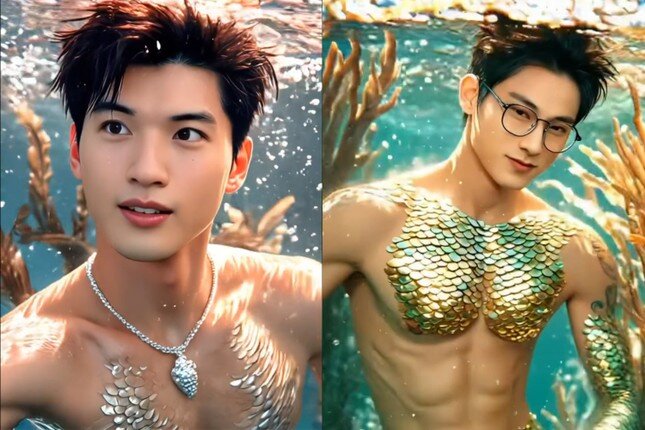 HIEUTHUHAI, Isaac được fan nhiệt tình hỗ trợ đu trend hóa tiên cá.