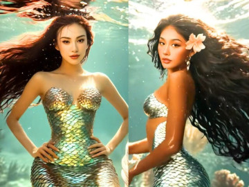 Cộng đồng mạng rủ nhau hóa tiên cá bằng AI, ngụp lặn dưới nước nhưng visual vẫn ngời ngời, chị em lưu ngay cách để đu trend