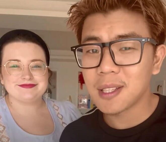 An Cơ và bà xã Hạ An.