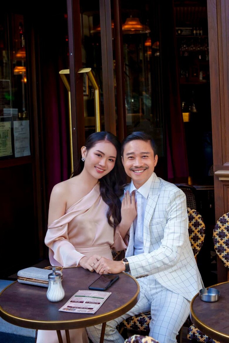 Hoa hậu Mai Anh và ông xã.