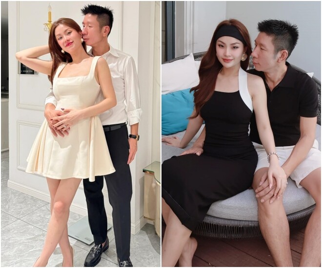 Á hậu Diễm Trang và ông xã.