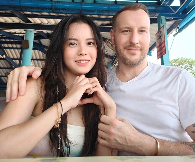 Chị Ánh Vy và ông xã Jakub.