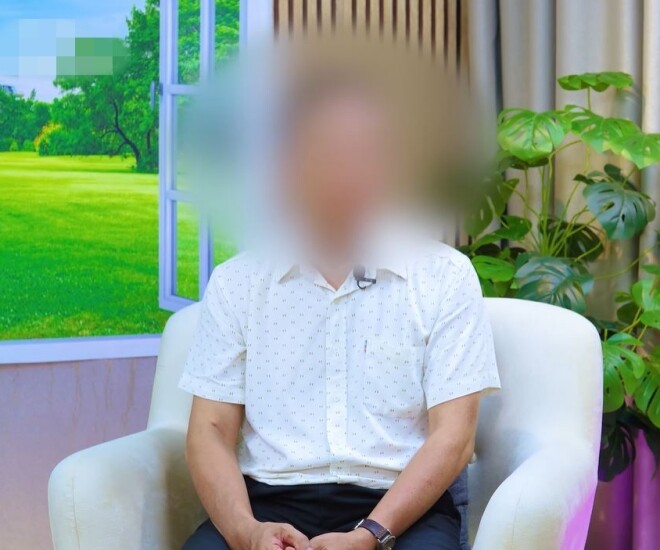 Anh A chia sẻ câu chuyện của mình trong chương trình Bài học sống.