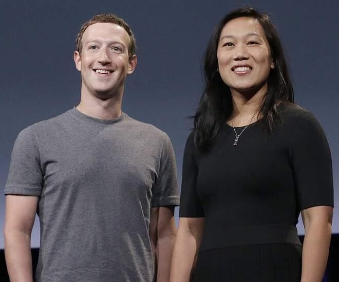 Mark Zuckerberg và bà xã Priscilla Chan.