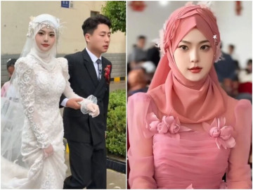 Đám cưới dậy sóng vì cô dâu đẹp đến mức bị nghi là AI, nhìn ảnh mặt mộc mà ngỡ ngàng