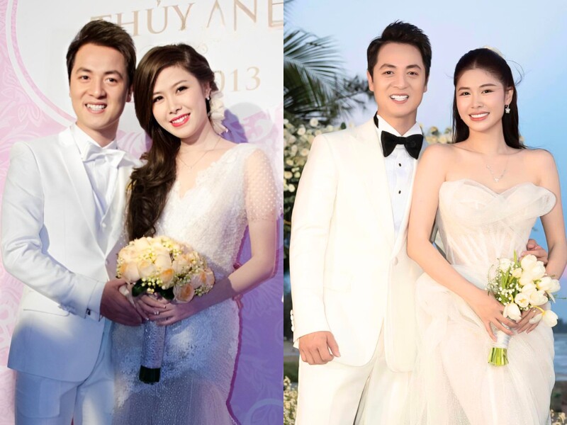 Đăng Khôi và bà xã Thủy Anh nổi tiếng có chuyện tình đẹp trong showbiz Việt. Cặp đôi yêu nhau từ năm 2005 và tổ chức hôn lễ vào năm 2013. Năm 2023, cả 2 ăn mừng kỷ niệm tròn 10 năm đám cưới khiến dân tình ngưỡng mộ.
