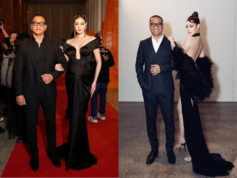 Sau khi về chung nhà, Khánh Vân được chồng "tháp tùng" tại nhiều sự kiện showbiz. Cả 2 luôn đồng hành với nhau như "hình với bóng". 
