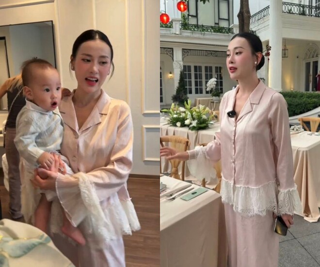 Phương Oanh tất bật chuẩn bị cho tiệc thôi nôi của cặp song sinh.