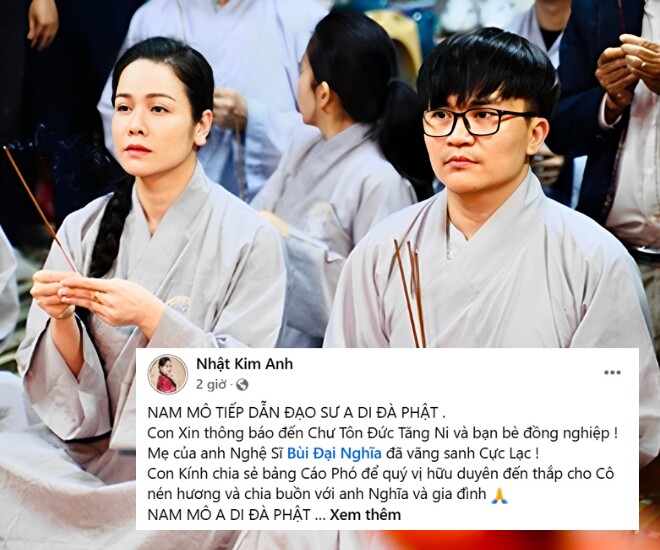Nhật Kim Anh chia buồn cùng MC Đại Nghĩa.