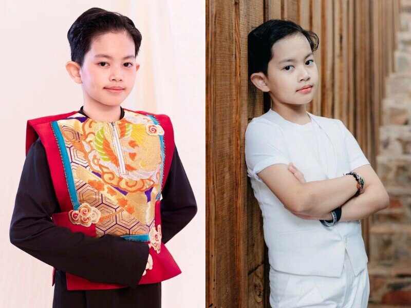 Kubi - con đầu lòng của vợ chồng Khánh Thi sở hữu gương mặt sáng, đường nét tuấn tú.