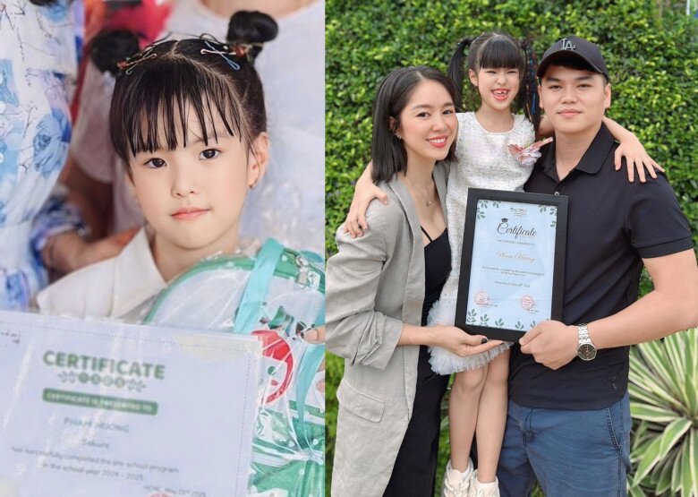 Con gái Lê Phương lên 6 tuổi rõ nét xinh xắn.