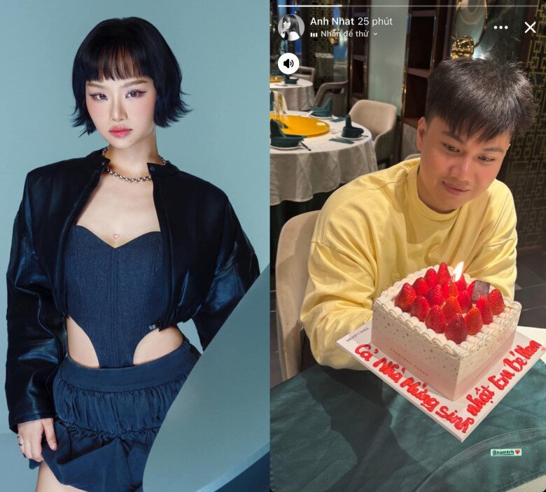 Trước đó, Miu Lê từng đăng ảnh chúc mừng sinh nhật người yêu tin đồn.