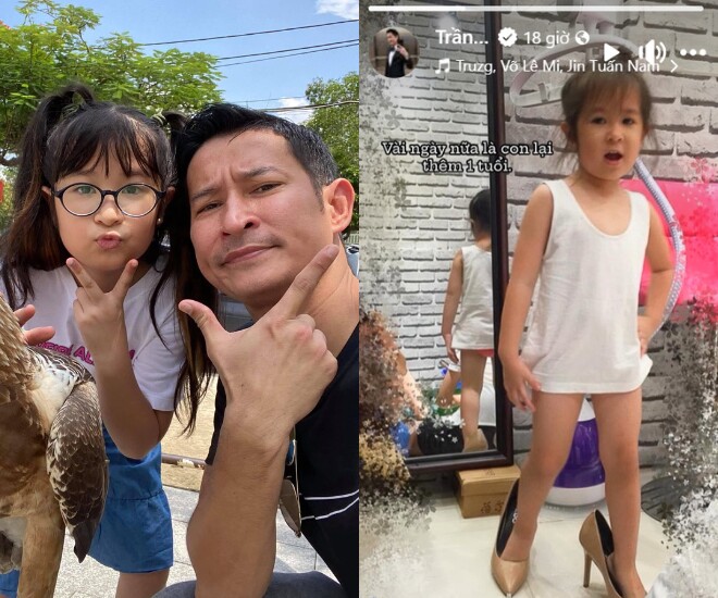 Huy Khánh đếm ngược từng ngày chờ đón sinh nhật bé Cát Cát.