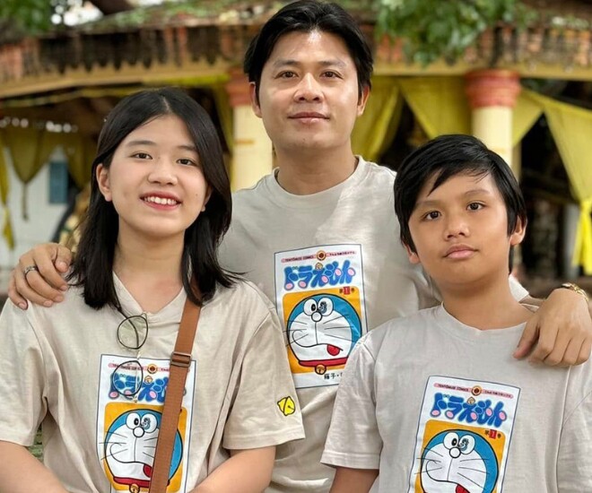 Nguyễn Văn Chung là bố đơn thân, tự tay chăm sóc 2 con trong nhiều năm qua.