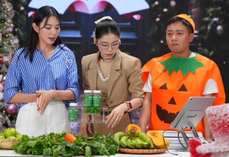 Chất lượng kẹo Kera thành tâm điểm chú ý khi được quảng cáo với nội dung một viên kẹo bằng một bó rau.