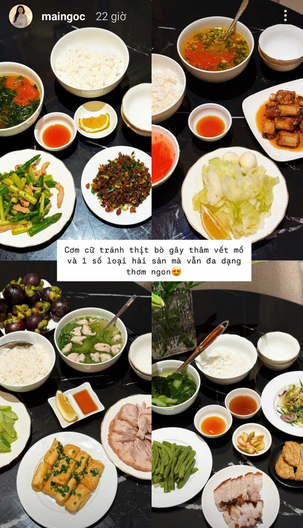 Mâm cơm ở cữ ngon miệng, đẹp mắt của Mai Ngọc