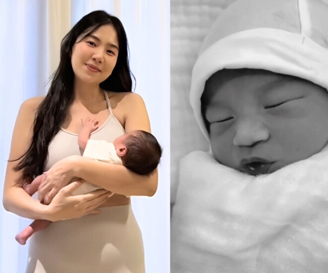 Mai Ngọc lần đầu khoe rõ diện mạo của con trai.