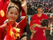 Sao Việt mừng đại lễ 30/4: Ngọc Châu đẹp phát sáng trong đội diễu hành, có Á hậu bế con đợi sẵn từ rạng sáng
