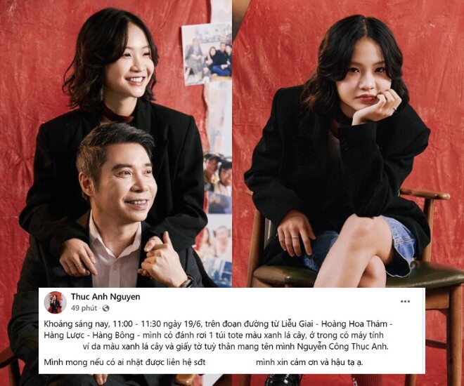 Thục Anh - con gái của Công Lý mong tìm lại đồ bị đánh rơi.