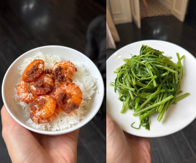 Bữa ăn đạm bạc của người đẹp nhận về cơn mưa lời khen.