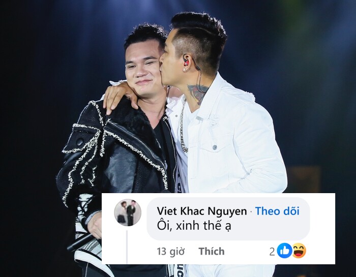 Ca sĩ Khắc Việt cũng bình luận khen ngợi em gái Tuấn Hưng.