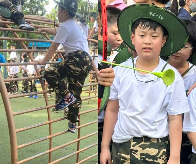 Bé Đậu khiến người xem bật cười vì biểu cảm không mấy hào hứng.