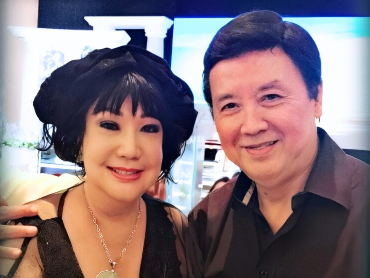 Mỹ Chi và Bảo Quốc gắn với hình ảnh vợ chồng Ngọc Hoàng trong chương trình Táo Quân.
