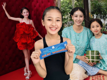 Con gái Hà Kiều Anh giành huy chương khiến mẹ tự hào, được khuyên thi hoa hậu nay 10 tuổi trang điểm cực xinh