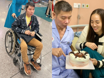 Vợ NSND Công Lý công khai hình ảnh đưa chồng sang Nhật trị bệnh, cô Đẩu trẻ trung như tái sinh nhờ bà xã