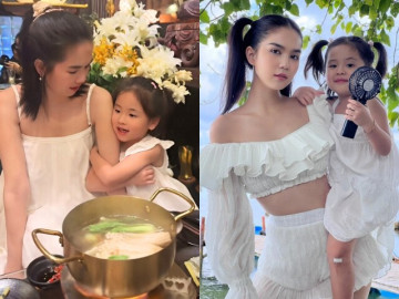 Ngọc Trinh thuê người về biệt thự 60 tỷ chơi với con gái, ái nữ 6 tuổi mong mẹ sớm sinh thêm em