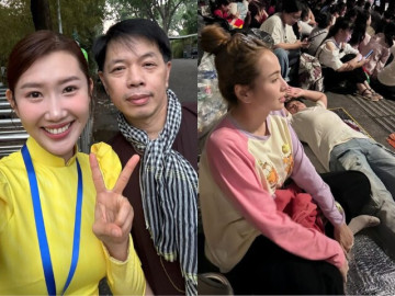 Giới nghệ sĩ kê bạt ngủ trên phố, xuyên đêm chờ xem tổng duyệt diễu binh