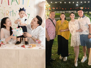 Doãn Hải My và Đoàn Văn Hậu mở tiệc mừng sinh nhật con trai, có NSƯT Quang Thắng góp mặt