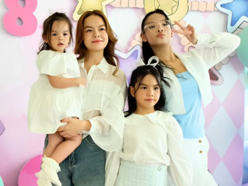 Chồng Phạm Quỳnh Anh lăn xả hết mình trong tiệc sinh nhật con riêng của vợ, là bố ấm áp của 3 tiểu công chúa