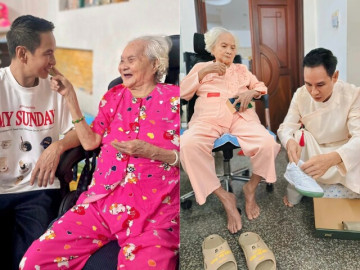 Mẹ ruột 100 tuổi của Lý Hải không còn nhớ con trai là ai, Minh Hà nghẹn lòng khi chứng kiến mẹ chồng khác xưa