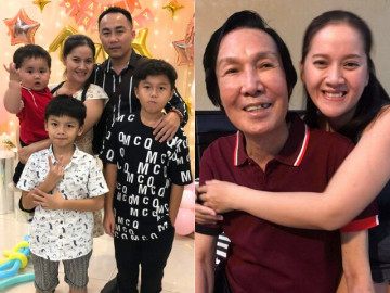 Con gái NSƯT Vũ Linh khoe ảnh tình tứ bên chồng, con rể ông hoàng cải lương là vệ sĩ cho vợ và 5 con