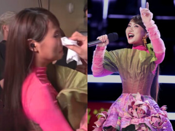 Phương Mỹ Chi khóc khi thắng áp đảo ở tứ kết Sing! Asia