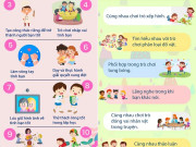 Nuôi con IQ EQ - Infographic: Dạy trẻ kỹ năng kết bạn và giải quyết xung đột với bạn bè ở trường học